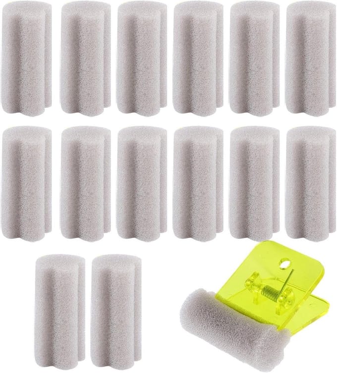 Tafeltennis Borstel - Lijm Spons - Racket Onderhoud - Absorberende Spons - 15 Stuks - Grijs