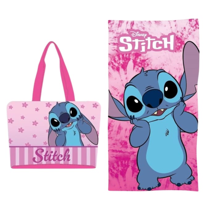 Lilo & Stitch strandset; strandlaken en strandtas