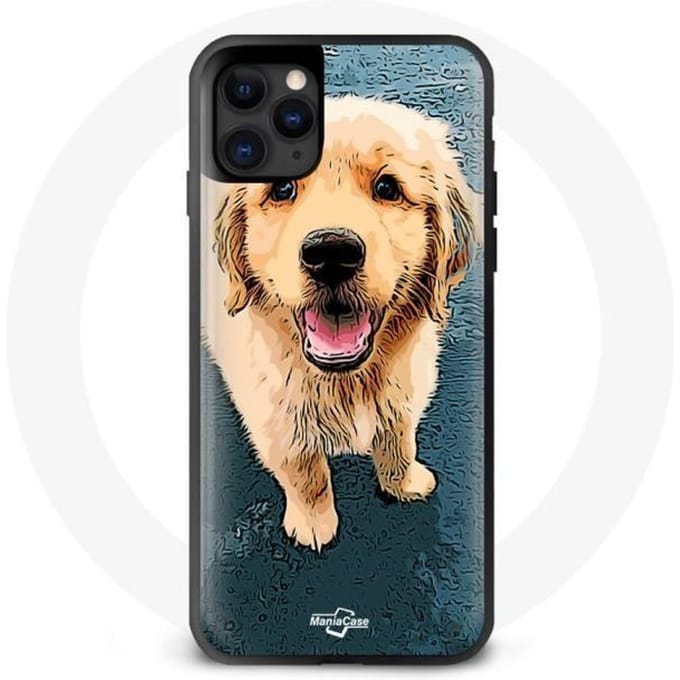 Coque Iphone 12 Golden Retriever Marron