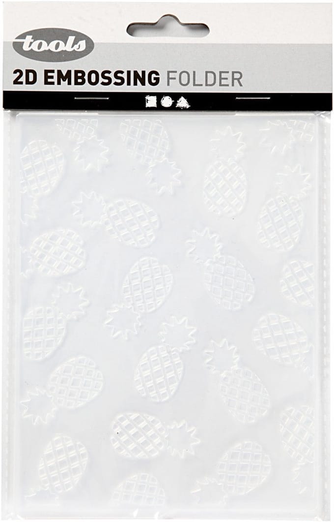 Embossing Folder , ananas, afm 11x14 cm, dikte 2 mm, 1 stuk