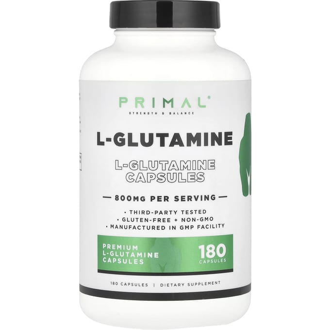 PrePrimal, L-Glutamine, 800 mg, 180 capsules