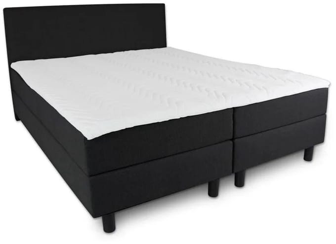 Boxspring Essential - 140x200 Compleet - Zwart Glad - BG Homestyling