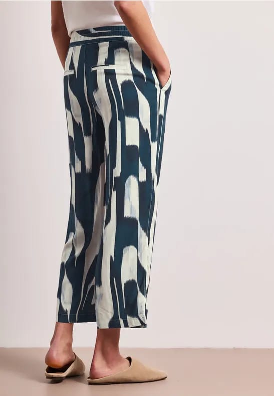 Broek met gedessineerde Wide Legs