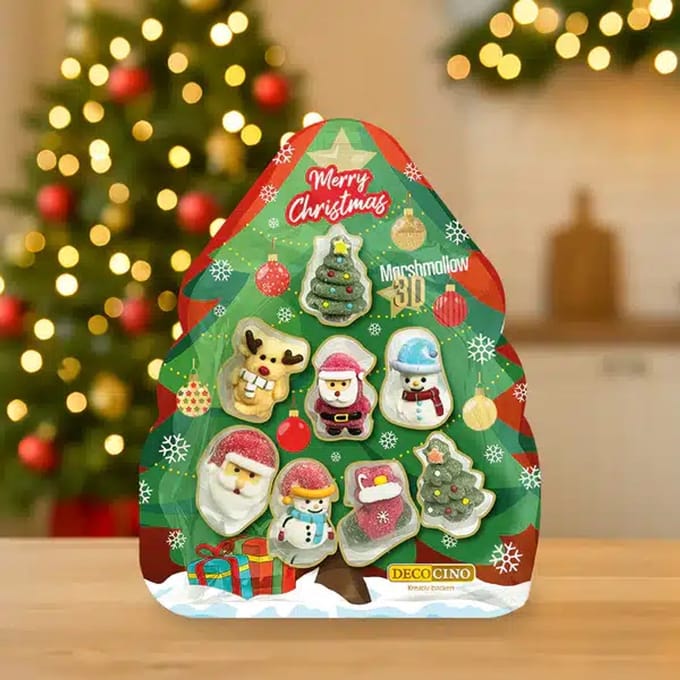 Decocino 3D Edible Marshmallow Christmas Decorations