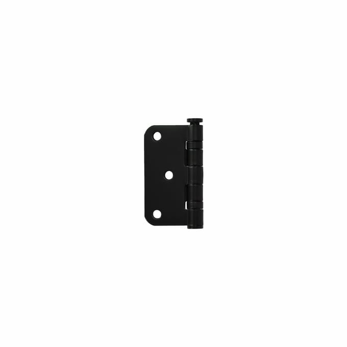 D4E KOGELLAGERSCHARNIER AFGEROND R10MM RVS / ZWART 76X76X2,5MM