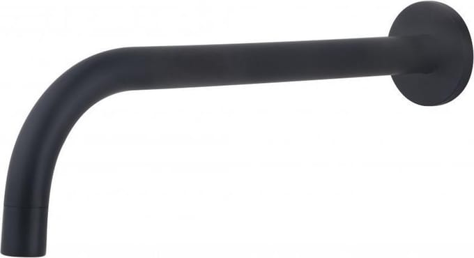 Wiesbaden Slim 18mm uitloop rond 25cm 1/2" mat zwart