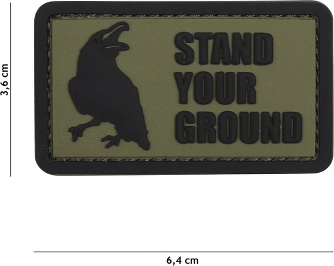 101 Inc Embleem 3D Pvc Stand Your Ground Groen  12049