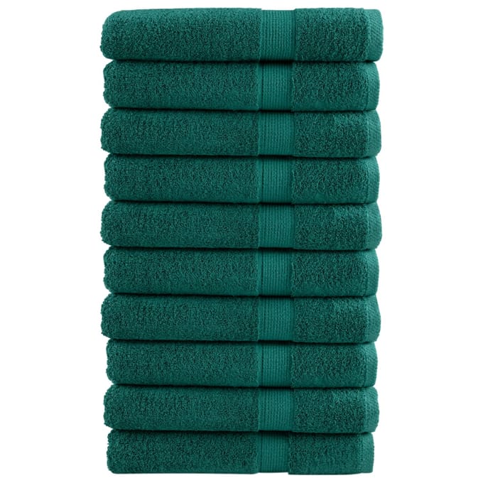 vidaXL - Saunadoeken - SOLUND - 10 - st - 600 - g/m² - 80x200 - cm - groen