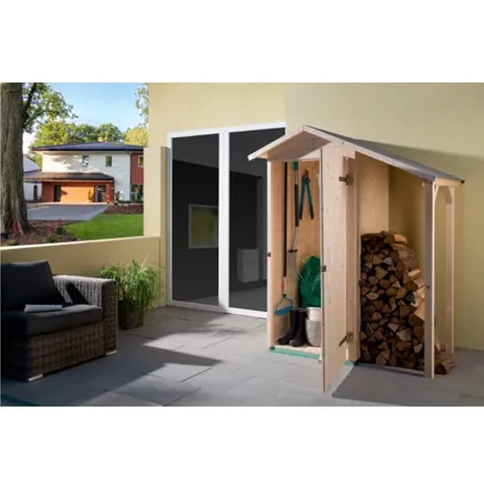 Weka Tuinkast 351 Gr1 A Hout Naturel 224x87cm
