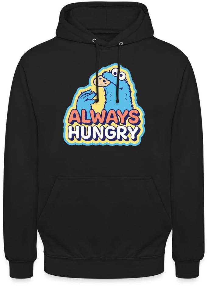 Sesamstraat Koekiemonster Altijd Hongerig Hoodie Unisex