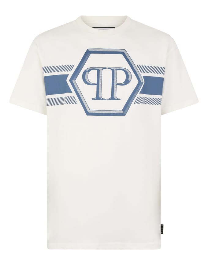 Round Neck T-Shirt Hexagon Line