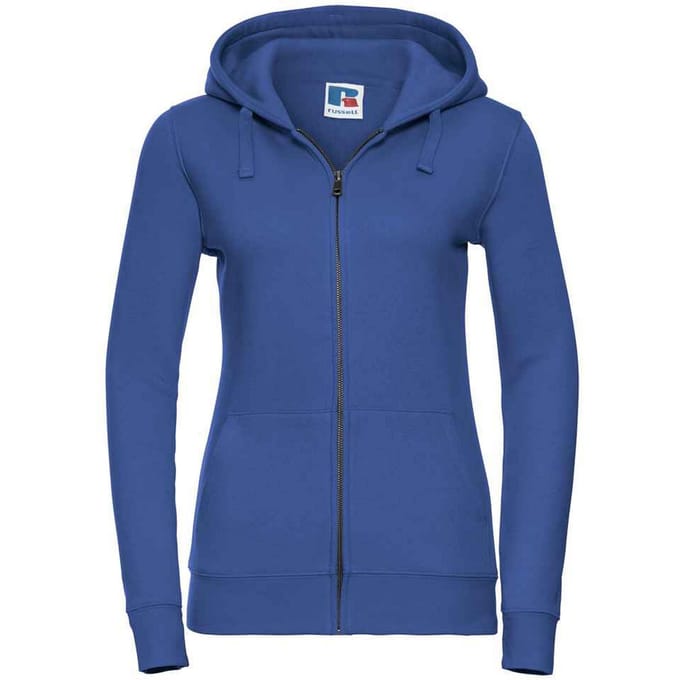 Russell Dames/Dames Authentic Full Zip Hoodie (Helder Koningsblauw)