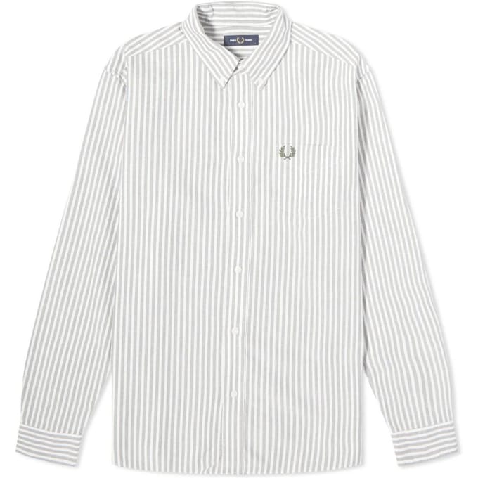 Fred Perry Herenpoloshirt met dubbele kraag (Wit)