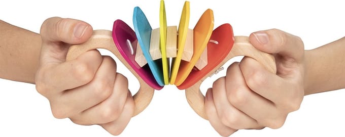 KLAPPER REGENBOOG 16x8x6cm, hout, 1+