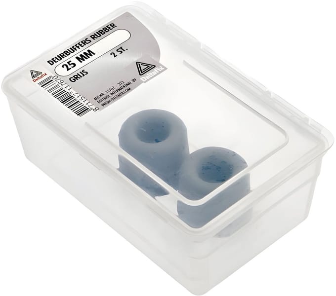 Deltafix - Deurbuffer rubber 25mm grijs 2st
