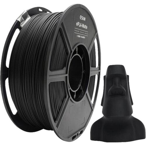 ESUN ePLA-Matte Black Filament PLA mat 1.75 mm 1 kg Zwart (mat) 1 kg