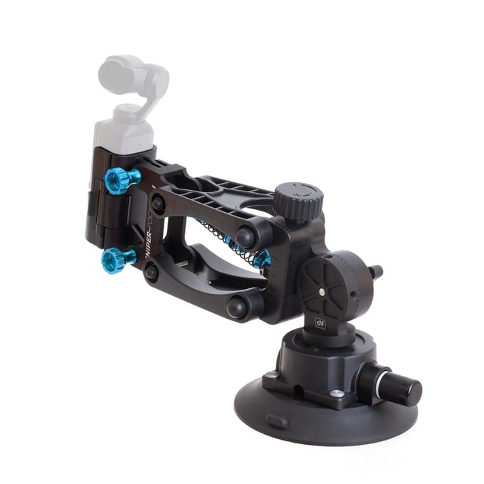 Support à ventouse pour voiture Bras à ressort amortisseur Support de caméra pour pare-brise de véhicule Compatible avec noir