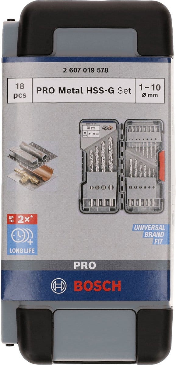 Bosch HSS-G borenbox 18-delig diameter 1-10mm (Prijs per stuk)