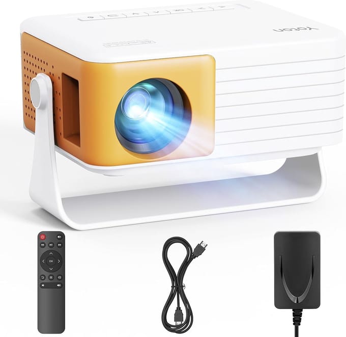 Mini Beamer - Projector - Full HD Ondersteuning - Draagbaar - Thuisbioscoop & Outdoor - HDMI & USB - Compatibel met Smartphone, PS5 & Fire Stick - Wit