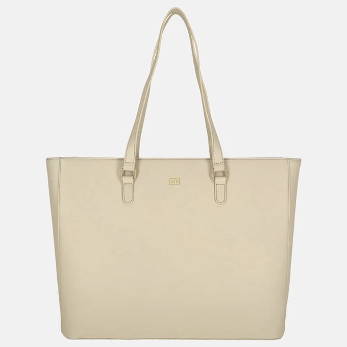 Duifhuizen leren shopper 14 inch lichttaupe