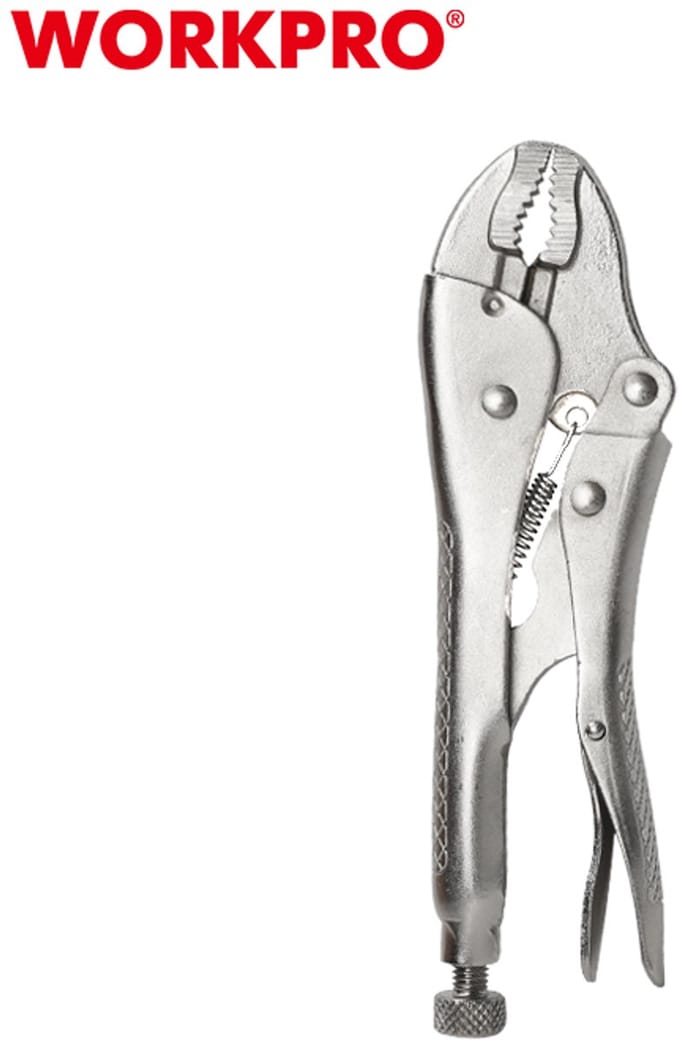 WORKPRO WP231058 – Griptang – 180 mm – CR-V Staal – Rechte Bek – Vergrendelfunctie – Voor Lassen & Metaalbewerking