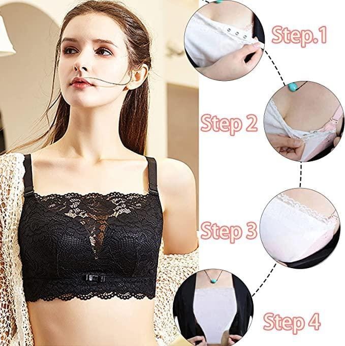 Artefact anti-éblouissant, soutien-gorge en dentelle à décolleté une pièce gray