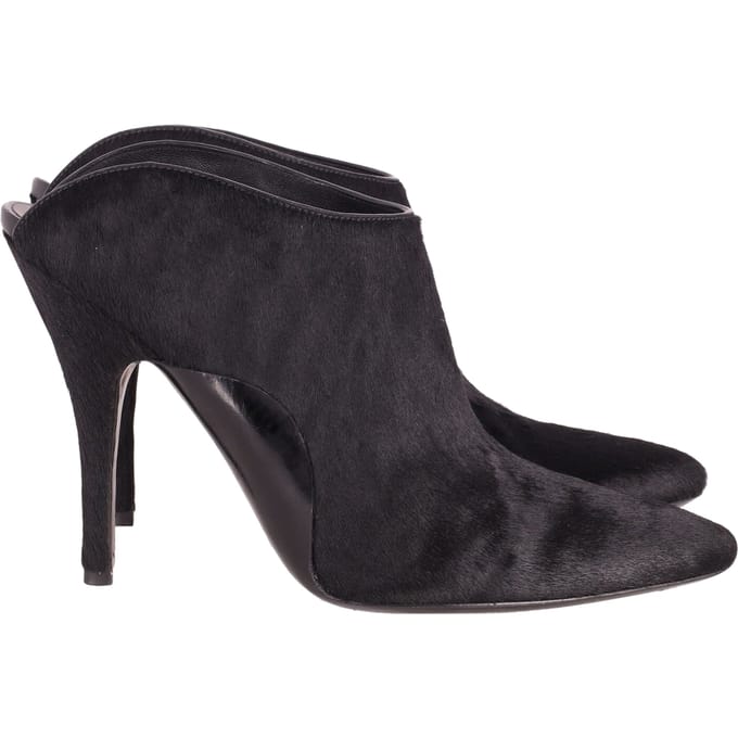 Alexander Wang Miranda Pony Muiltjes in Zwarte Wol