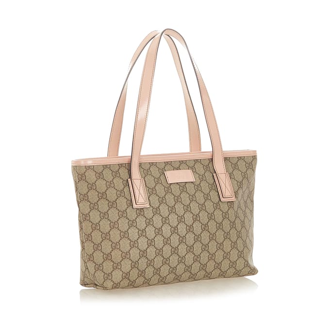 Vintage Gucci GG Supreme Tote Bag Brown