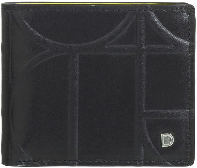 DuDu Up! Portemonnee RFID-bescherming Leer 10.5 cm - Jongens - Horizontaal - black-bright yellow