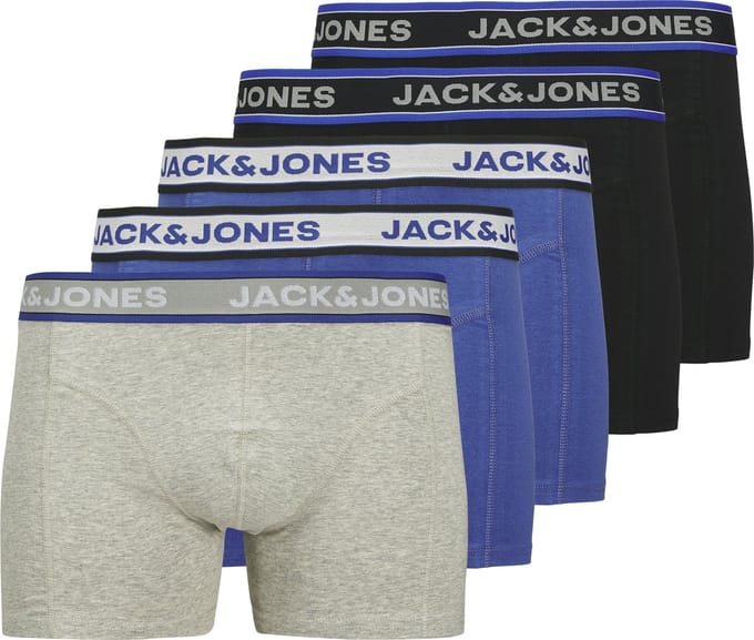 JACK&JONES - JACCHRISTIAN SOLID TRUNKS 5 PACK SN PLS - Heren - Onderbroeken
