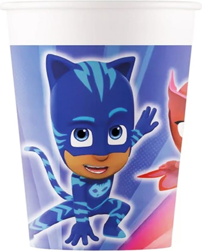 Vegaoo - 8 kartonnen PJ Masks helden bekers