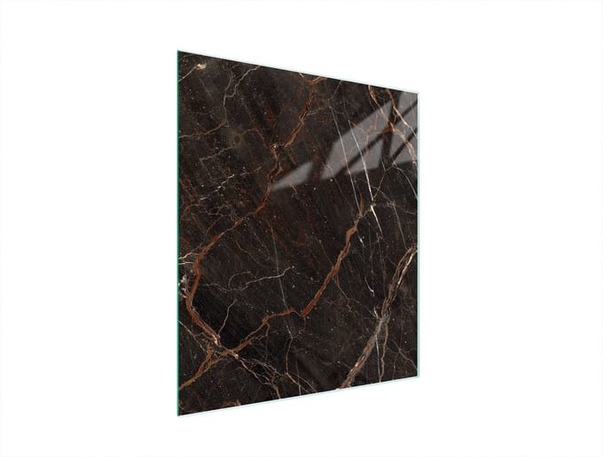 TMK ArtDeko - Glazen Snijplank - 45x52cm - Marmer Design - Hittebestendig