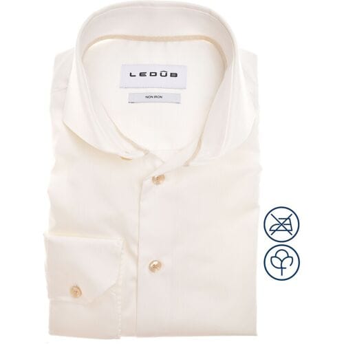 Ledûb Overhemd Elegant Cream Antiekwit / male