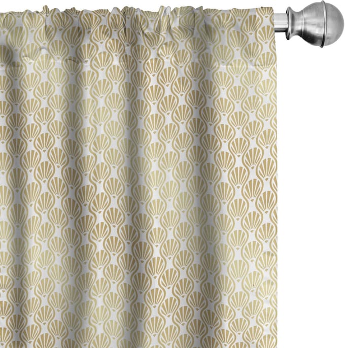 ABAKUHAUS Abstrakt Voorhang – Zeeschelp, 2x75x225 cm – Microvezel