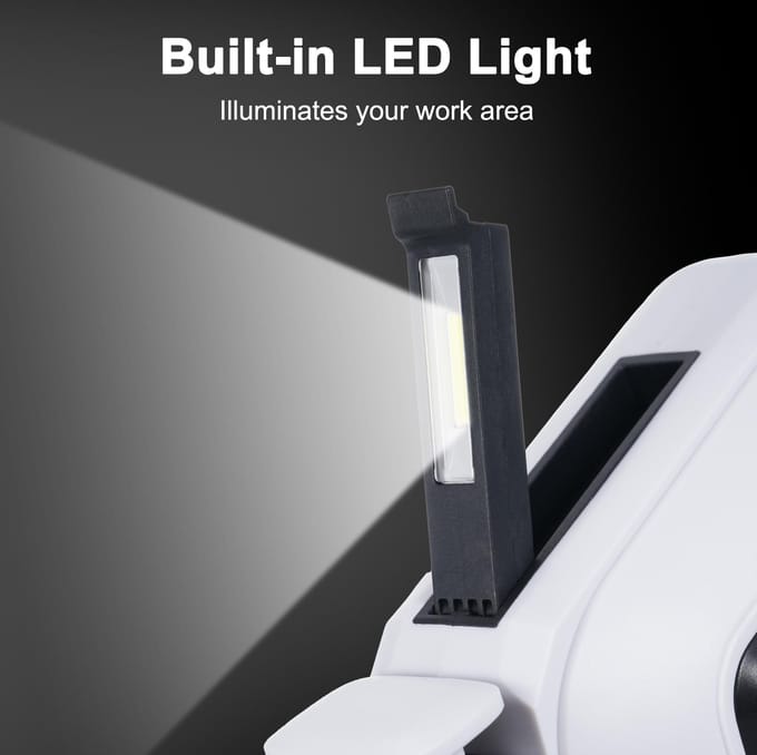 Verfspuit 1200ML 650W Elektrisch spuitpistool met LED-lamp 3 verwisselbare spuitmonden (1,0 mm, EU PLUG zwart