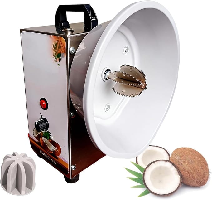 Kokos Rasp Machine - Kokosvlokken Maker - Snel Kokos Verwerken - Instelbare Snelheid - 24x24.5x32cm