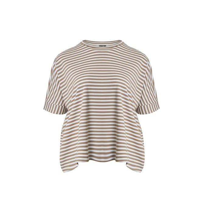 Gestreept Viscose T-shirt Dames Mat Fashion