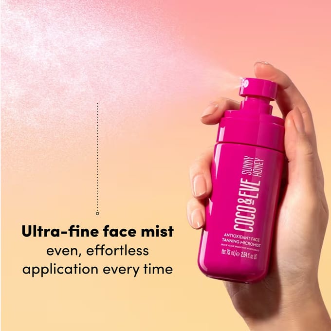 Coco & Eve Face Tanning Micromist and Sun-Kissed Gradual Tanning Lotion Bundle
