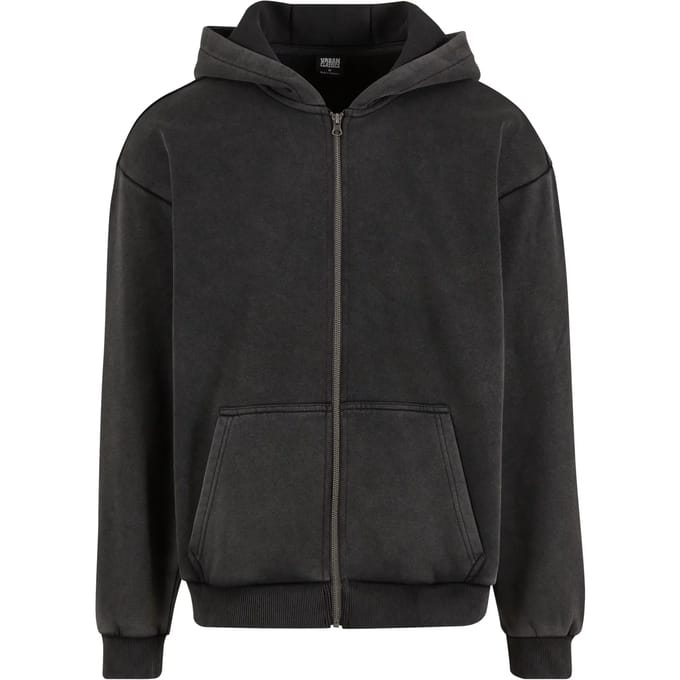 Urban Classics - Vintage Heavy Vest met capuchon - 4XL - Grijs