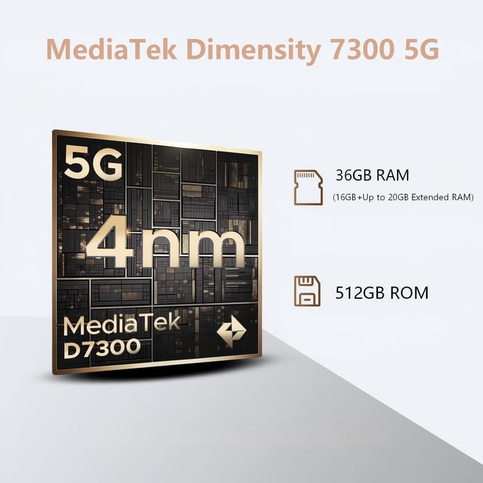 DOOGEE V MAX LR 5G Mobiele Telefoon 36GB+512GB 6.78  Display 20500mAh 200MP Android 15 zwart