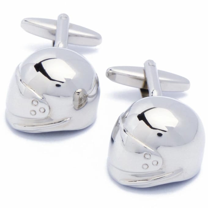Manchetknopen - Motorhelm Integraal Helm Motor Zilver