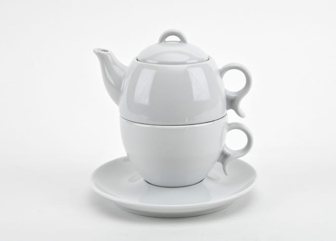 Theepot- en kopjeset 350 ml - Porselein