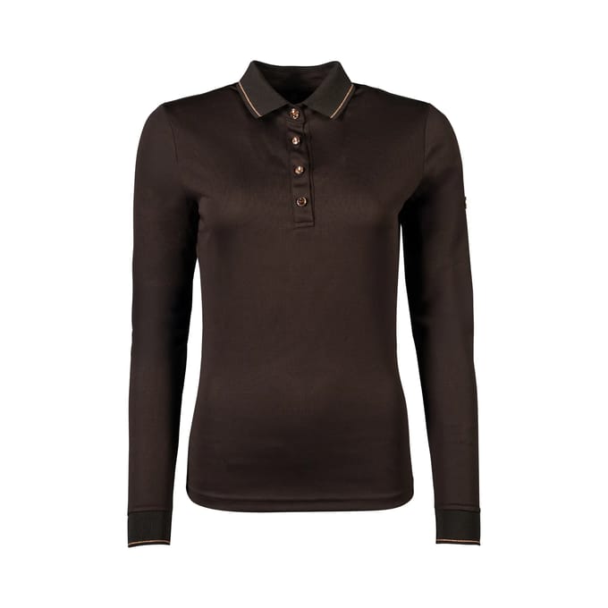 Damespolo met lange mouwen HKM Rosegold Glamour