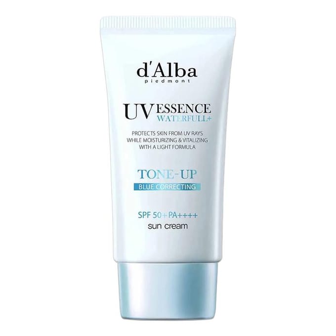 [d'Alba] Waterfull UV Essence Tone Up Sun Cream Blauw Corrigerend SPF 50+ PA++++ 50ml