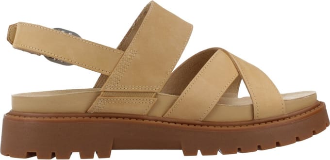 Timberland Clairemont Way Cross Strap Sandalen Beige EU 39 1/2 Vrouw
