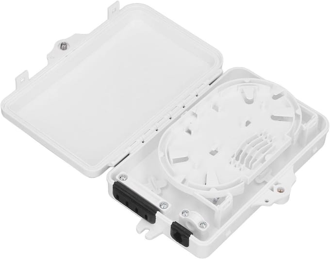 Optische Netwerkaansluitbox - Vezel Splitter Distributiebox - Netwerk Installaties - IP65 Waterdicht - Wandmontage - Grijs