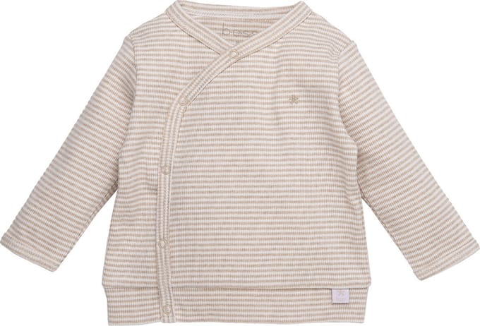 BESS T-Shirt Overslag Pinstripe Sand maat 56
