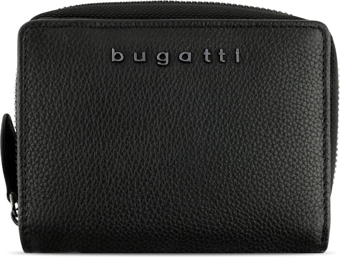 Bugatti Bella Portemonnee RFID-bescherming Leer 12 cm - Dames - Horizontaal - schwarz