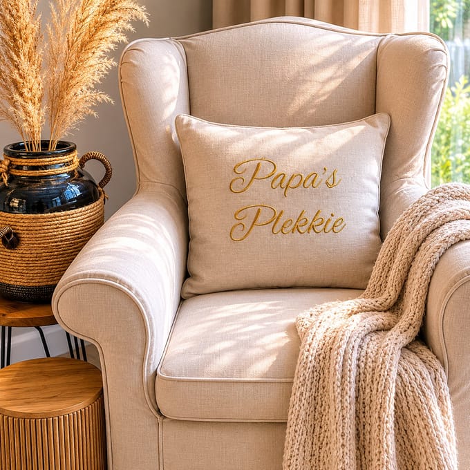 hoes beige mokka plekkie papa