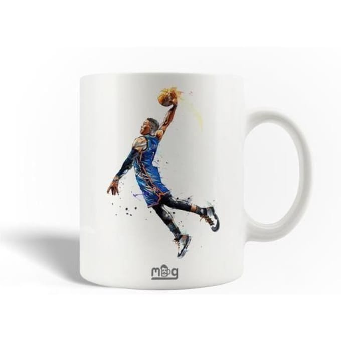 NBA Russell Westbrook basketbalspeler keramische mok